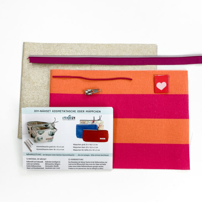 Nähpaket Kosmetiktasche, zugeschnitten und mit Anleitung – Bild 15