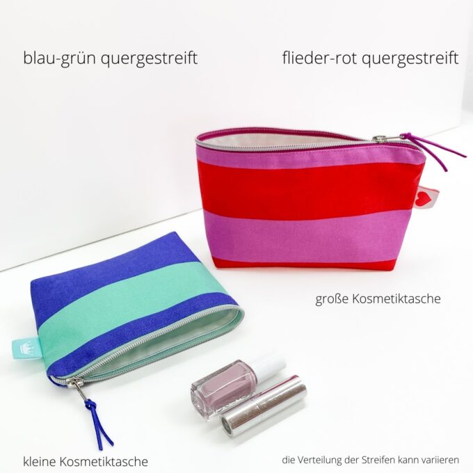 Nähpaket Kosmetiktasche, zugeschnitten und mit Anleitung – Bild 4