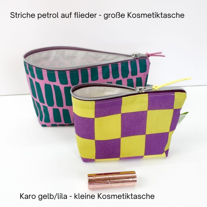 Fertige Nähpakete – Kosmetiktaschen nähen aus beschichteter Baumwolle – Bild 4