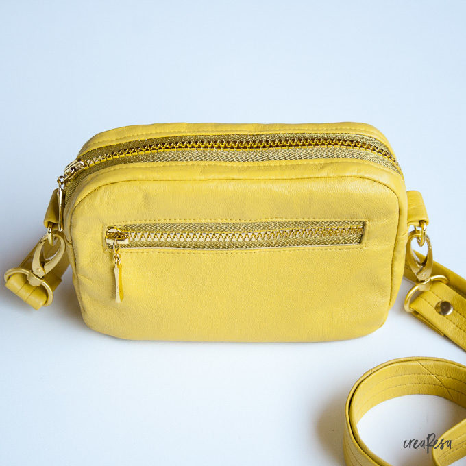 Cambag Tessa aus Leder – Reißverschlusstasche nähen ohne sichtbares Stecken