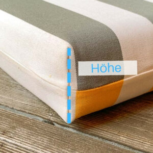 Miecoae Sitzpolster Bezug Maßgeschneidert – 60x120 Cm, Leinen, Waschbar, Mit Reißverschluss, Rutschfeste Unterseite, Für Bank, Sofa, Stuhl